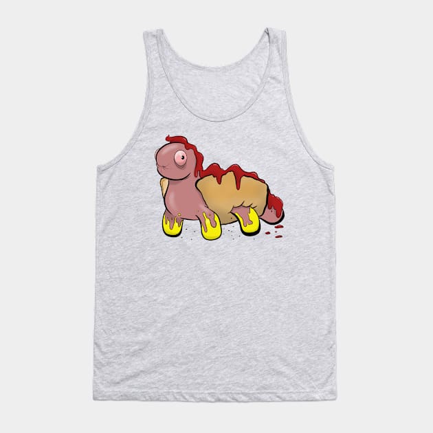 Hot Dog Monster Tank Top by ArtOfJHammond